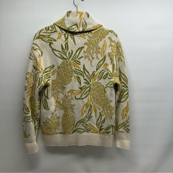 Maeve Anthropologie Sweater Womens Sz S Pineapple Print Tapestry Cardigan - Picture 4 of 10
